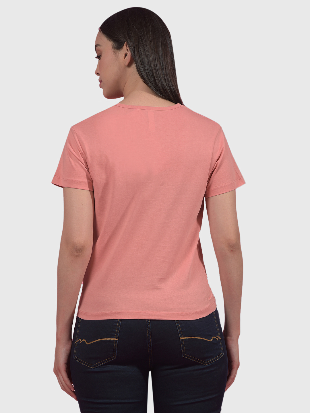 Numero Uno Women Blush Pink V-Neck T-Shirt